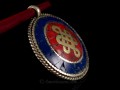 PD80 Pendentif Om Noeud Sans Fin