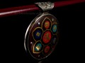 PD85 Pendentif Yeux de Bouddha Mantra Noeud Sans Fin