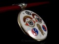 PD86 Pendentif Tibétain Dorje Yeux de Bouddha