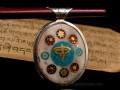 PD88 Pendentif Yeux de Bouddha Om Yin Yang