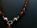 CA08 Collier Tibétain Argent Massif Perle de Rudraksha