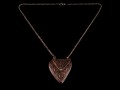 CA11 Collier Tibétain Argent Massif Turquoise Filigranes