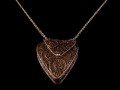 CA11 Collier Tibétain Argent Massif Turquoise Filigranes