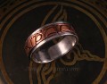 BA11 Bague Argent Massif et Cuivre Mantra Tibétain