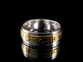 BA151 Bague Argent Massif Laiton Mantra Dorje Vajra