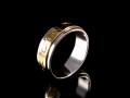 BA151 Bague Argent Massif Laiton Mantra Dorje Vajra