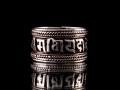 BA155 Bague Argent Massif Mantra Tibétain Om Mani Padme Hum