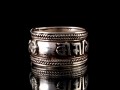 BA155 Bague Argent Massif Mantra Tibétain Om Mani Padme Hum