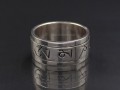 BA190. Bague Argent Massif Mantra Tibétain Om Mani Padme Hum