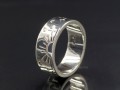 BA188. Bague Tibétaine en Argent Massif avec des Soleils