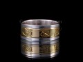 BA198 Bague Argent Massif Laiton Mantra Dorje Vajra