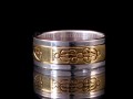 BA198 Bague Argent Massif Laiton Mantra Dorje Vajra