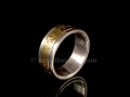 BA198 Bague Argent Massif Laiton Mantra Dorje Vajra