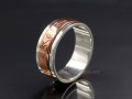 BA199 Bague Argent Massif Cuivre Mantra Dorje Vajra