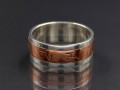 BA199 Bague Argent Massif Cuivre Mantra Dorje Vajra