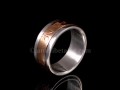 BA199 Bague Argent Massif Cuivre Mantra Dorje Vajra