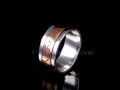 BA199 Bague Argent Massif Cuivre Mantra Dorje Vajra