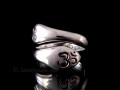 BA218 Bague Argent Massif Serpent Om