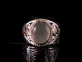 BA232 Bague Tibétaine Argent Massif Quartz. Taille 58