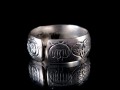BD93 Bague Tibétaine Signes Auspicieux