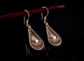 BdO43 Boucles d’Oreille Tibétaines Argent Massif