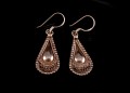 BdO43 Boucles d’Oreille Tibétaines Argent Massif