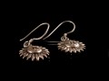BdOA52 Boucles d’Oreille Tibétaines Argent Massif Soleil