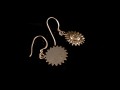 BdOA52 Boucles d’Oreille Tibétaines Argent Massif Soleil
