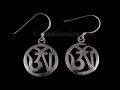 BdOA74 Boucles d’Oreille Tibétaines Argent Massif Om