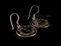BdOA71 Boucles d’Oreille Tibétaines Argent Massif Yin Yang