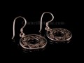 BdOA73 Boucles d’Oreille Tibétaines Argent Massif