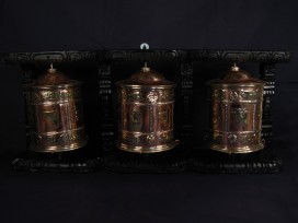 RP73 Roue à Prières Tibétaine Mantra Astamangala