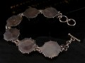 BRA10 Bracelet Tibétain Argent Massif Corail Mantra Bouddhiste 
