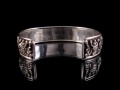 BRA31. Bracelet Tibétain Argent Massif Signes Auspicieux 