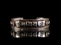 BRA39 Bracelet Tibétain Argent Massif Mantra Bouddhiste