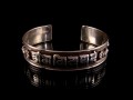 BRA39 Bracelet Tibétain Argent Massif Mantra Bouddhiste