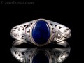 BRA44 Bracelet Tibétain Argent Massif Lapis Lazuli
