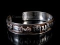 BRA49 Bracelet Tibétain Argent Massif Mantra Bouddhiste