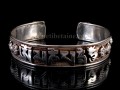 BRA49 Bracelet Tibétain Argent Massif Mantra Bouddhiste