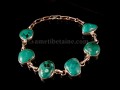 BRA60 Bracelet Tibétain Argent Massif Turquoise