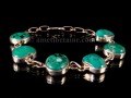 BRA60 Bracelet Tibétain Argent Massif Turquoise
