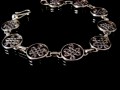 BRA63 Bracelet Tibétain Argent Massif Noeud Sans Fin