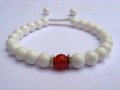 BrMala184 Bracelet Mala Conque Cornaline
