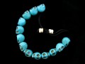 BrMala221 Bracelet Mala Tibétain Crâne Os de Buffle