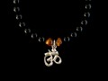 BrMala232 Bracelet Onyx Oeil de Tigre Om Argent Massif