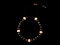 BrMala267 Bracelet Mala Os de Buffle Graines de Lotus