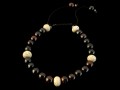 BrMala267 Bracelet Mala Os de Buffle Graines de Lotus