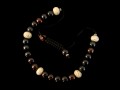 BrMala267 Bracelet Mala Os de Buffle Graines de Lotus