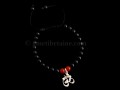 BrMala251 Bracelet Onyx Cornaline Om Argent Massif