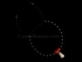 BrMala253 Bracelet Onyx Cornaline Bouddha Argent Massif